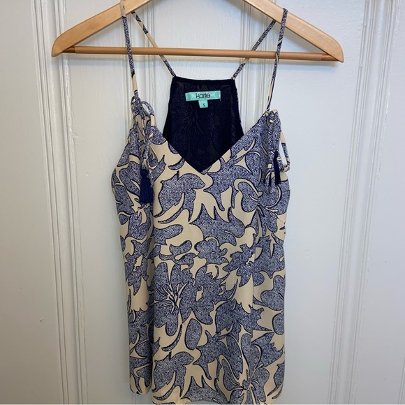 Karlie Navy Print Top - Picture 1 of 5